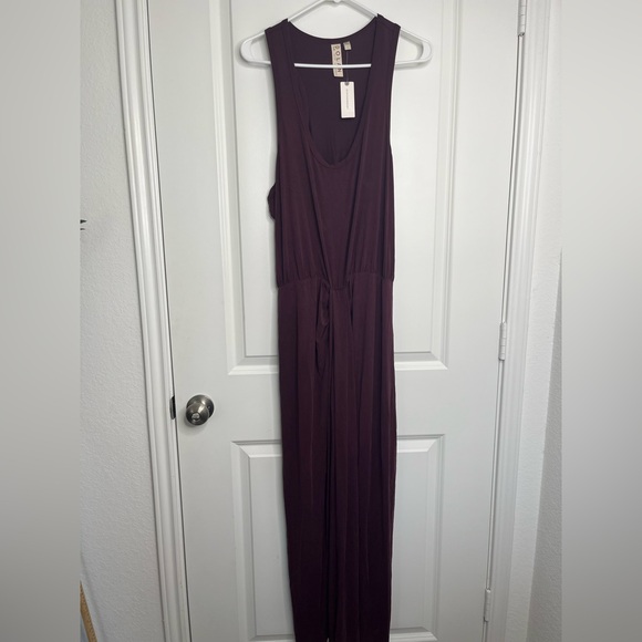 NWT Anthropologie DOLAN Sleeveless Draped Maxi Dress in Wine Size Large - Picture 5 of 16